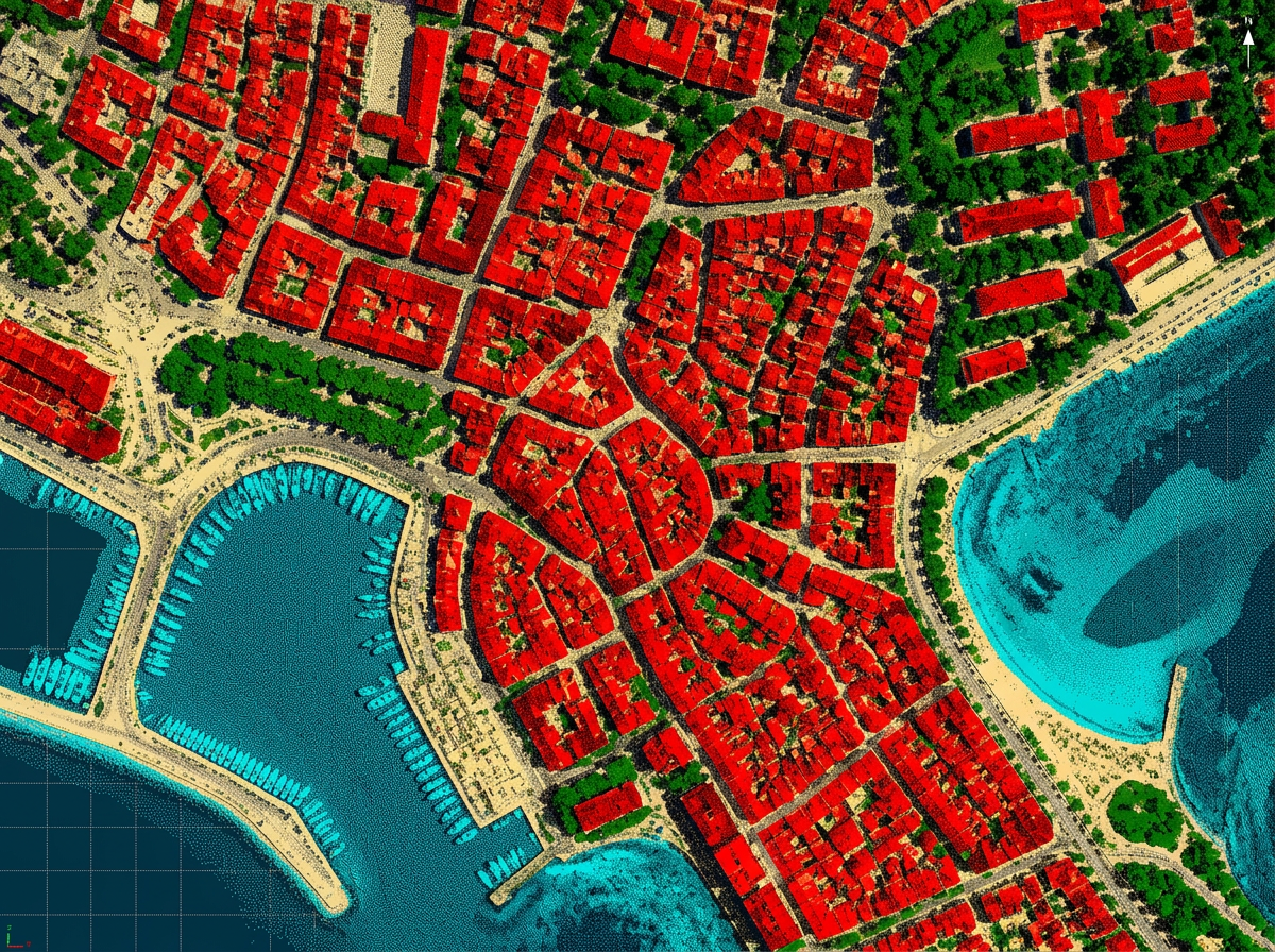 Bare Earth Classification & Above-Ground Features — before and after