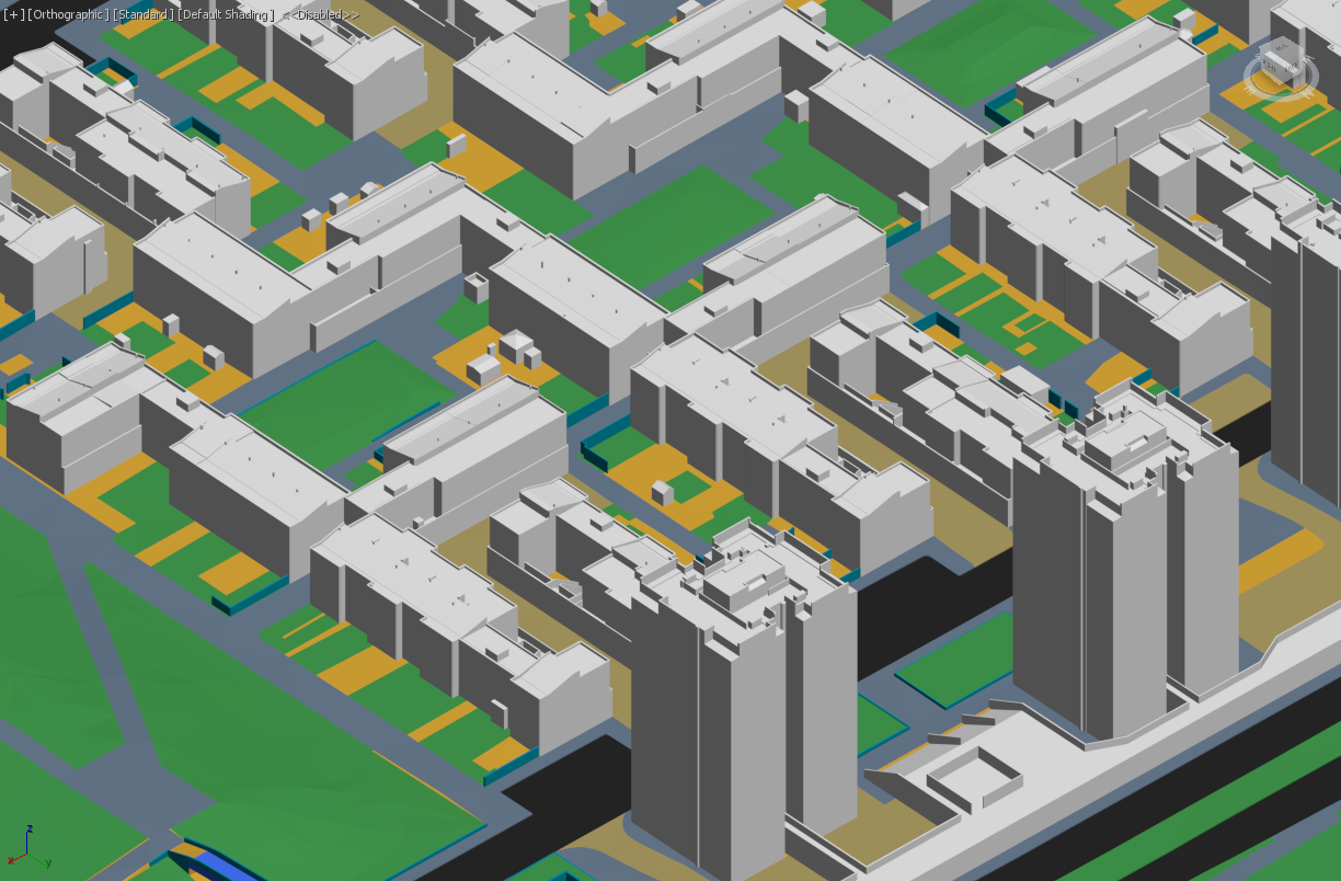 3D buildings model - high density urban