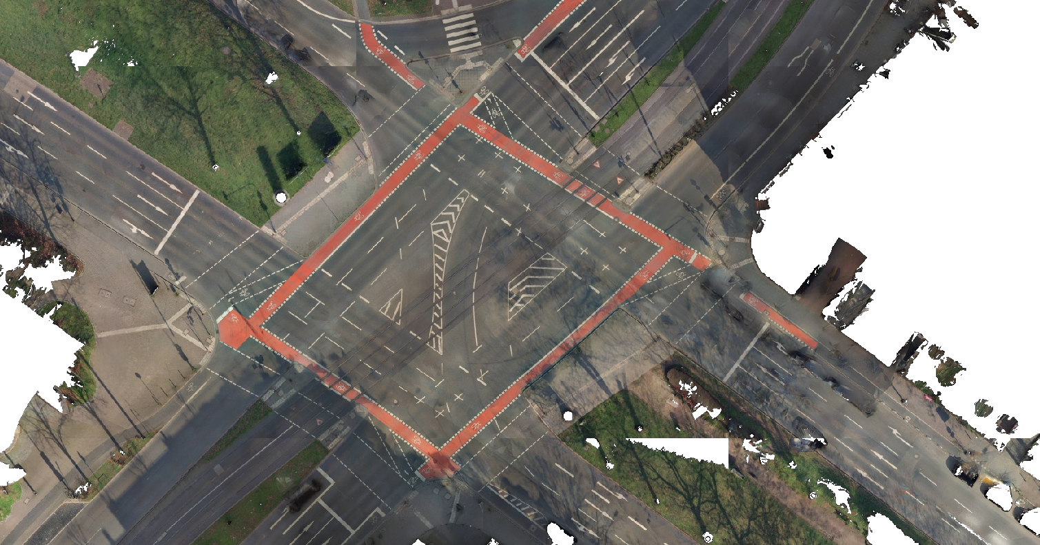 Road area mapping example 1