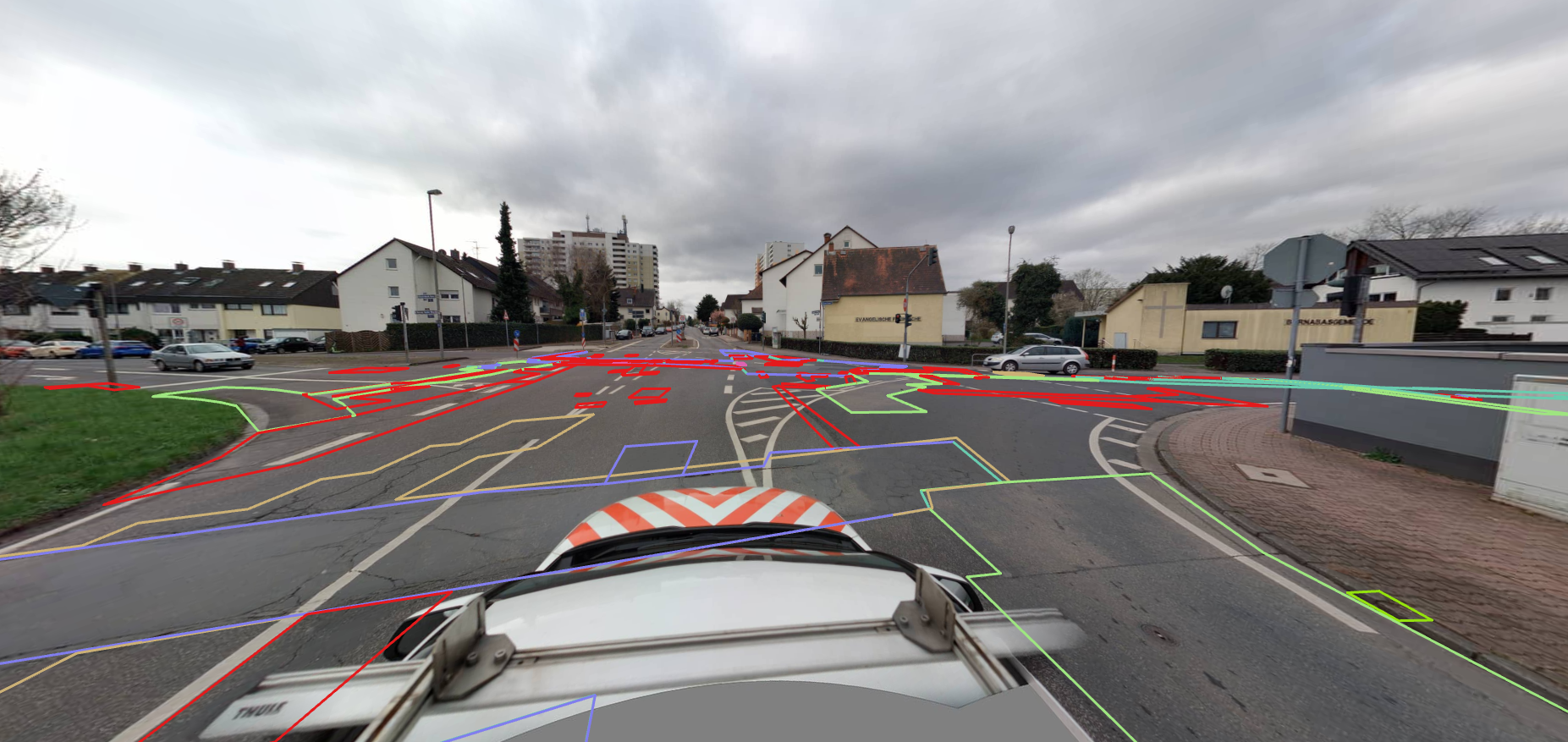 Road damage mapping - edge drop-off