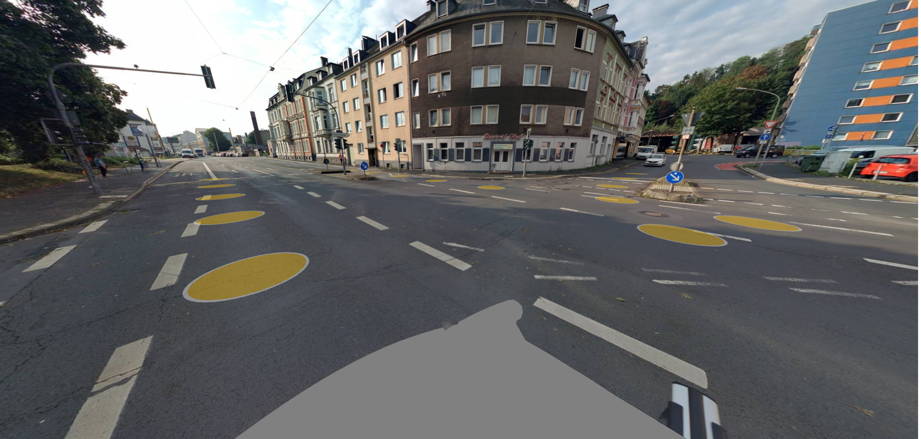 Road damage mapping - lane marking condition