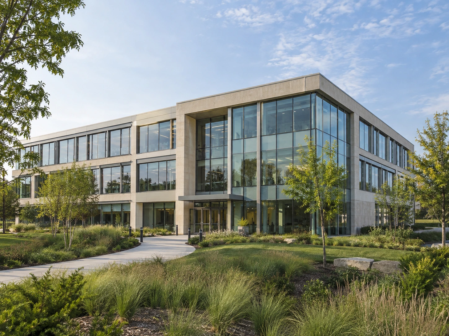 Illustrative view of a contemporary building project