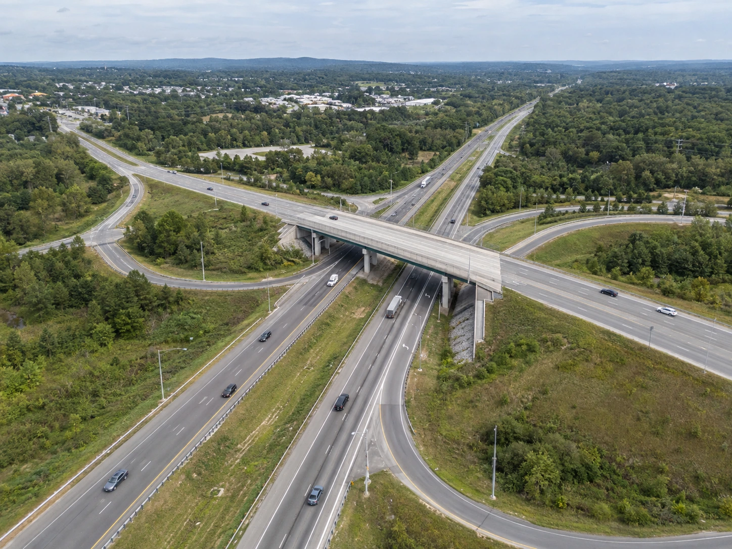 Illustrative view of a transportation corridor
